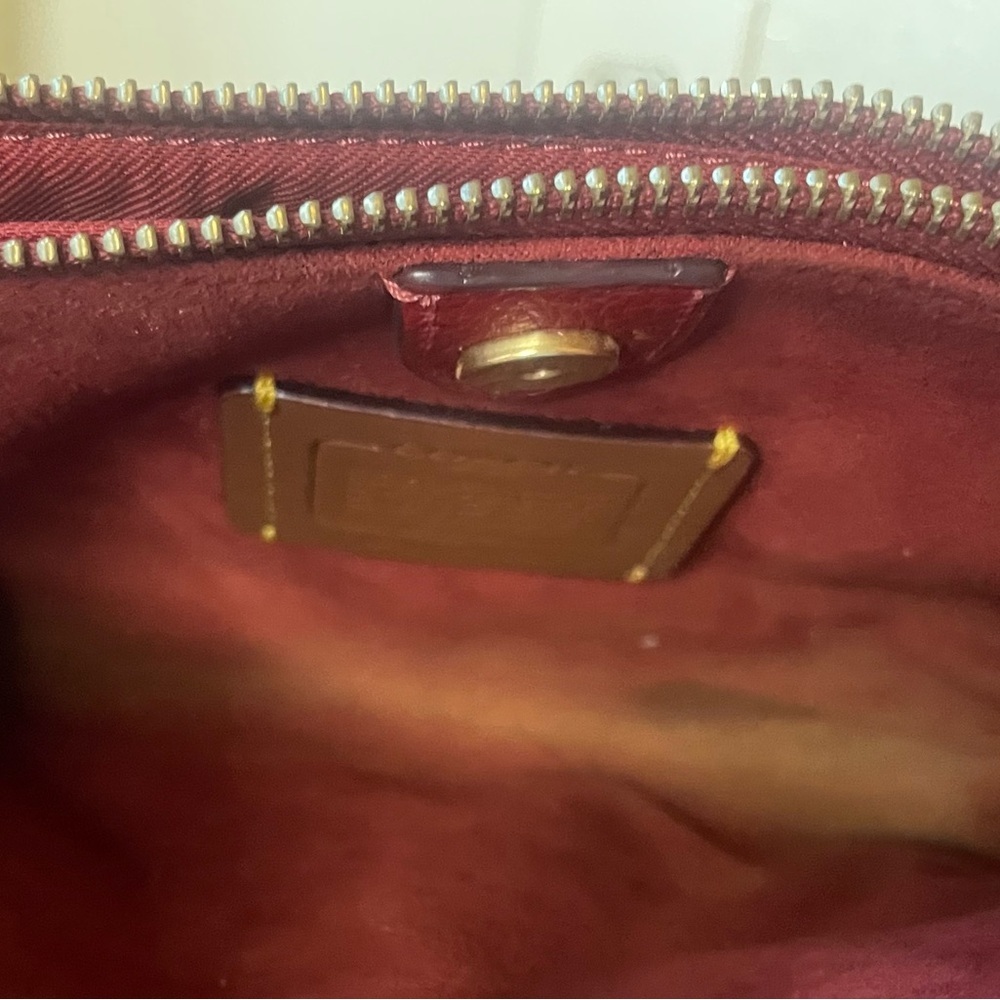 Coach Slim Turnlock Crossbody Bag in‎ Brick Red - Picture 10 of 16